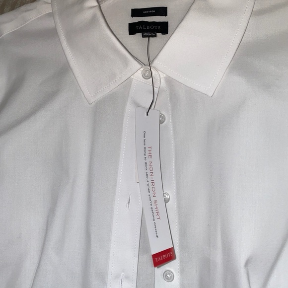 Talbots Non Iron Crisp White Button-Down Shirt - Picture 5 of 7